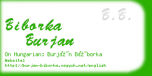 biborka burjan business card